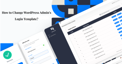 how to change wordpress admin login template