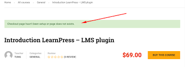 checkout page error learnpress payment gateway