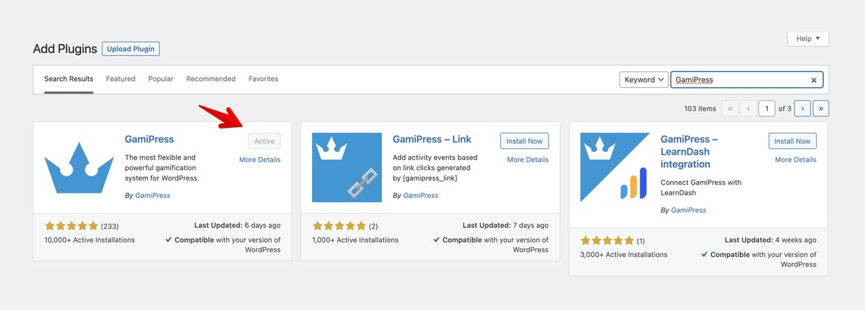 learnpress gamipress add new plugins
