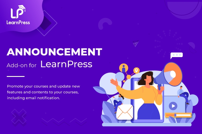 announcement add on for learnpress