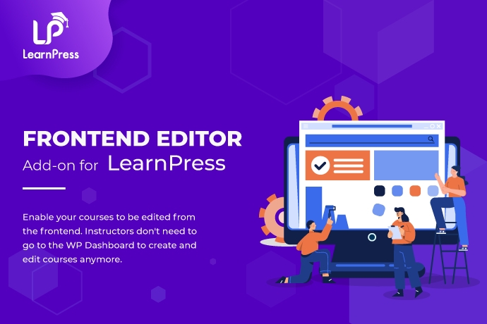 frontend editor add on for learnpress