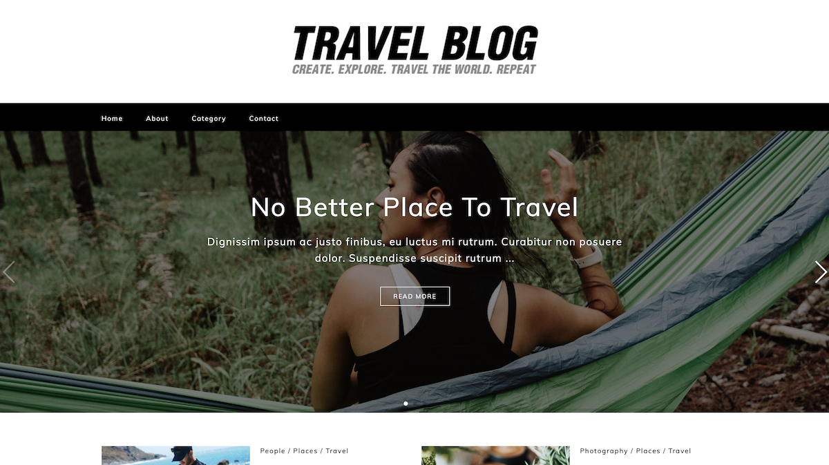 travel wordpress blog