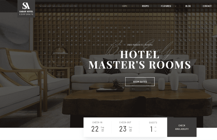 Sailing - Hotel WordPress Theme