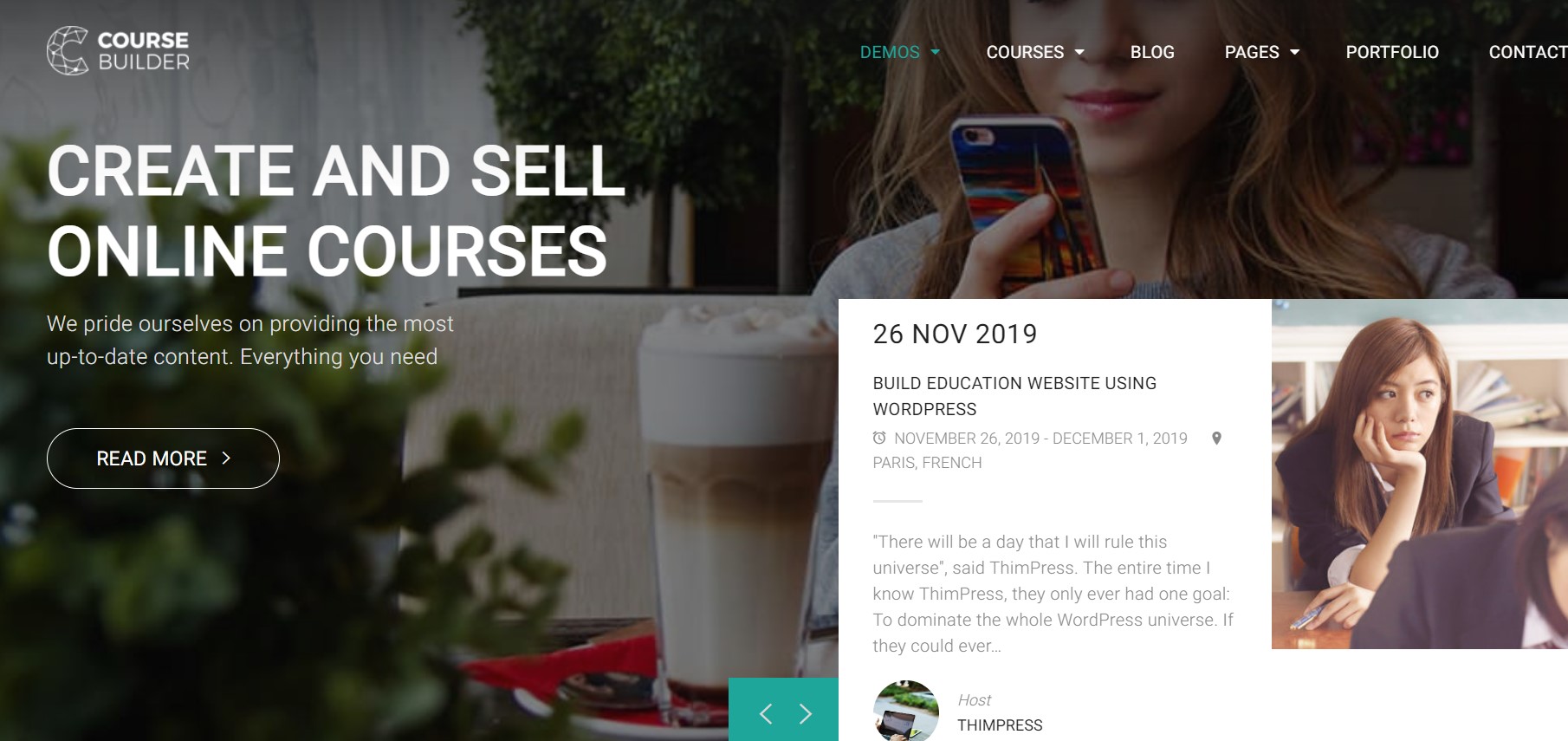 corptrain corporate training wordpress theme