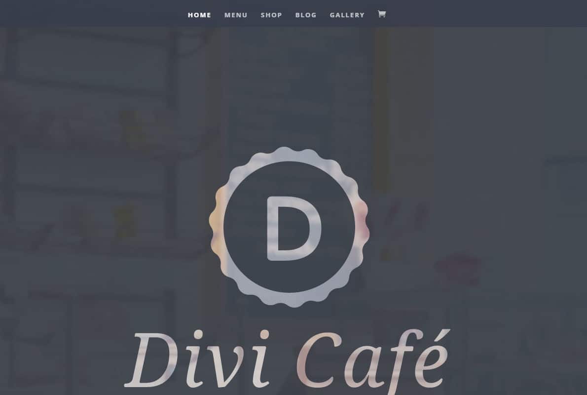 divi cafe wordpress lading page template