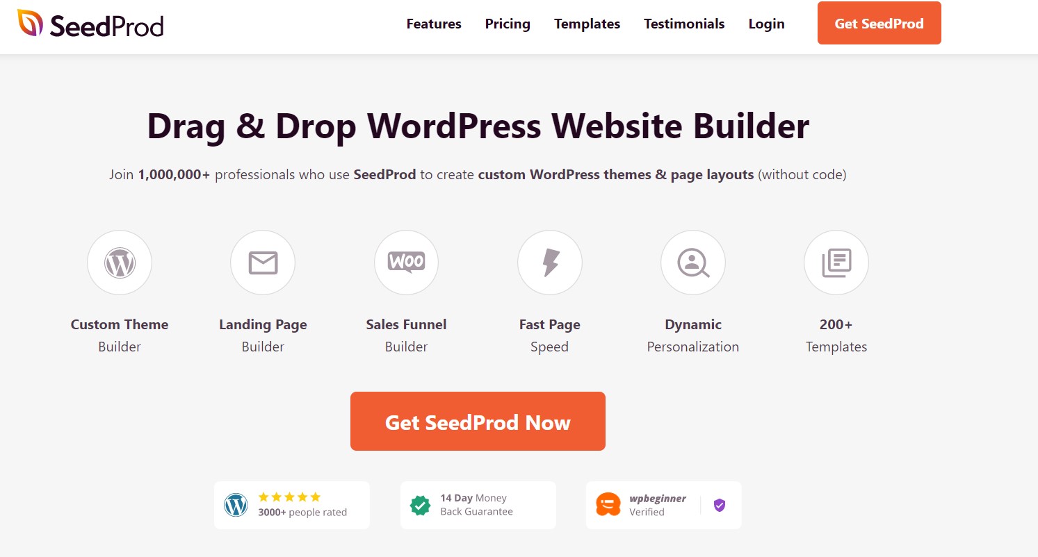 seedprod website builder