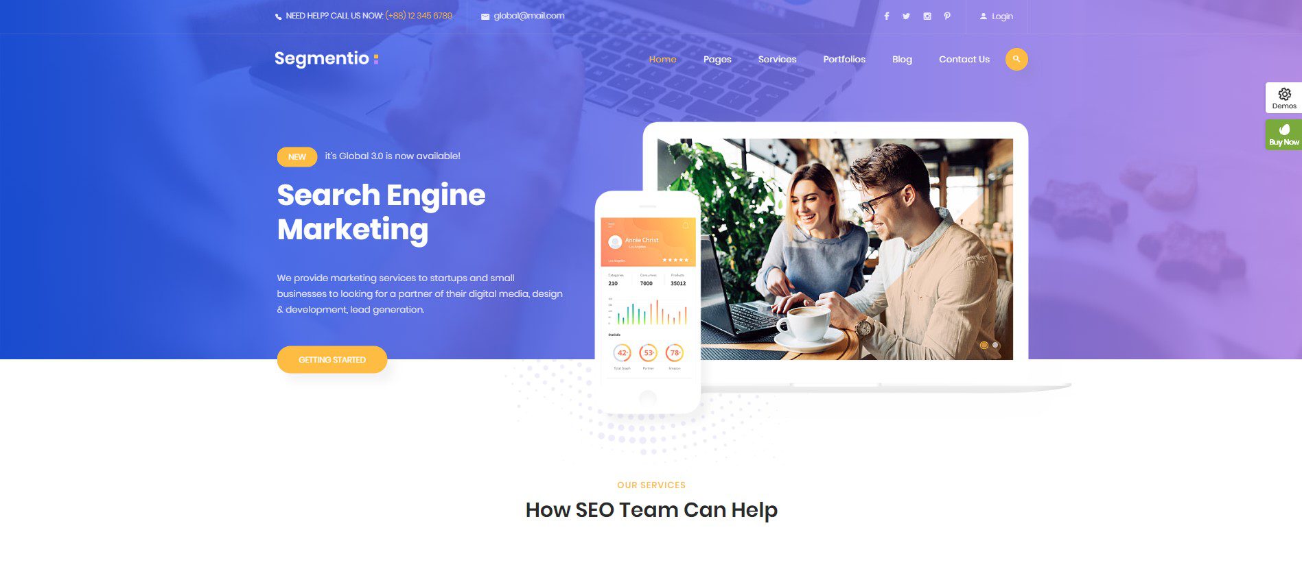 SegmentIO - The Best SEO Agency WordPress Theme