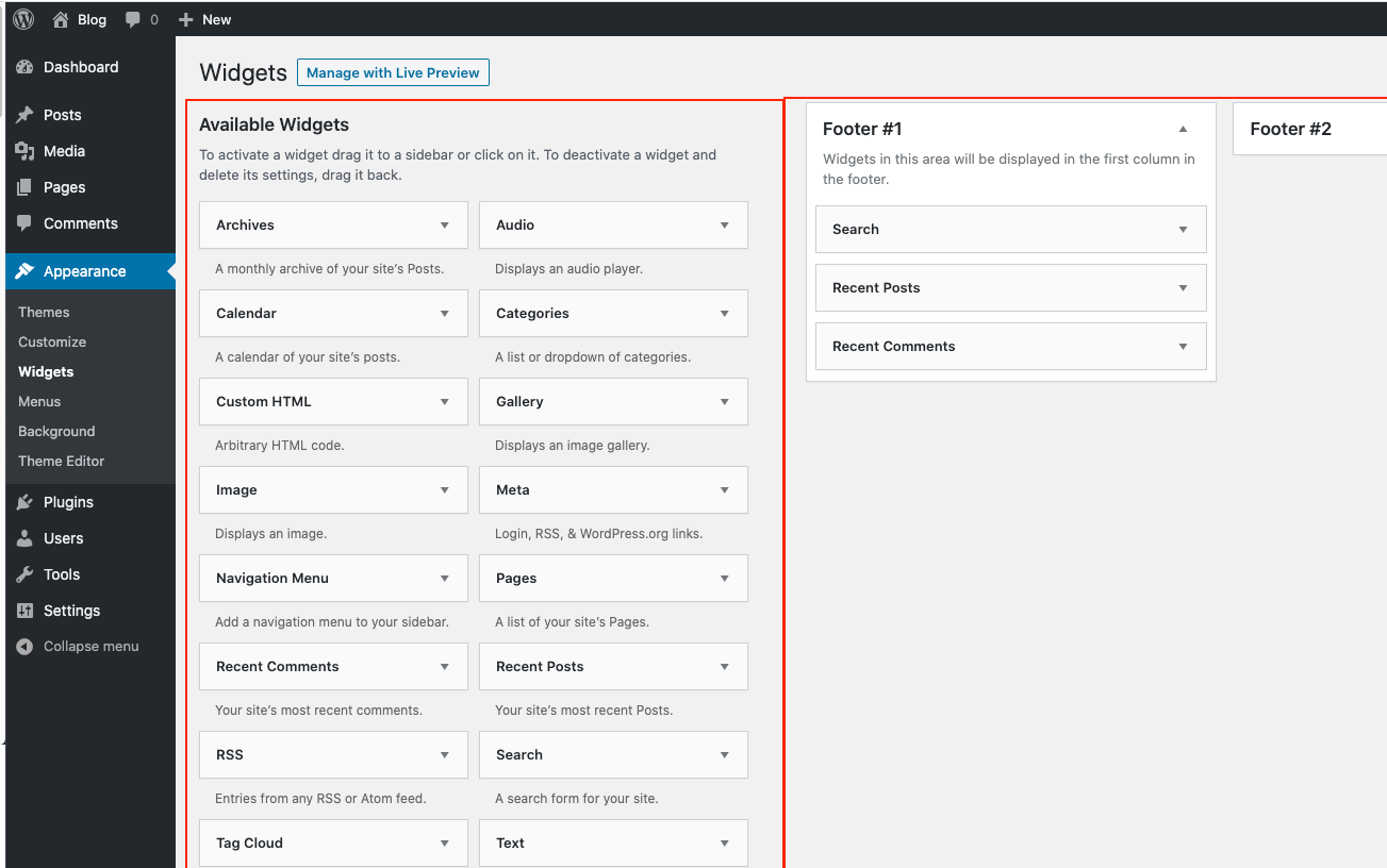 step 4 customize appearance to build a wordpress website