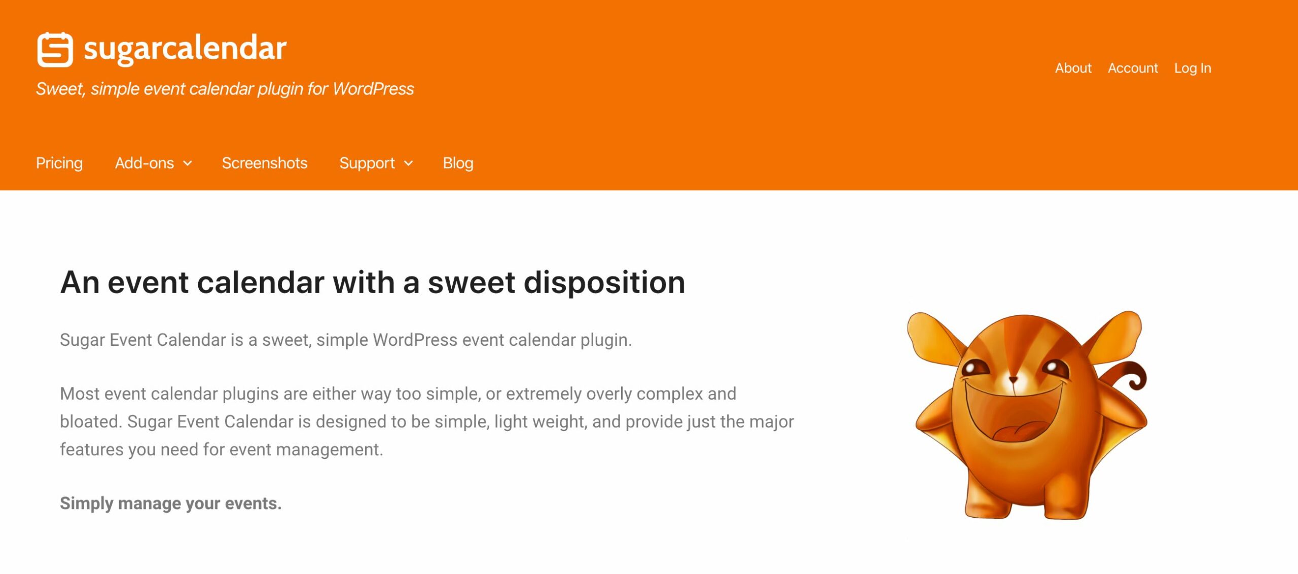 suger calendar sweet and simple wordpress calendar plugin