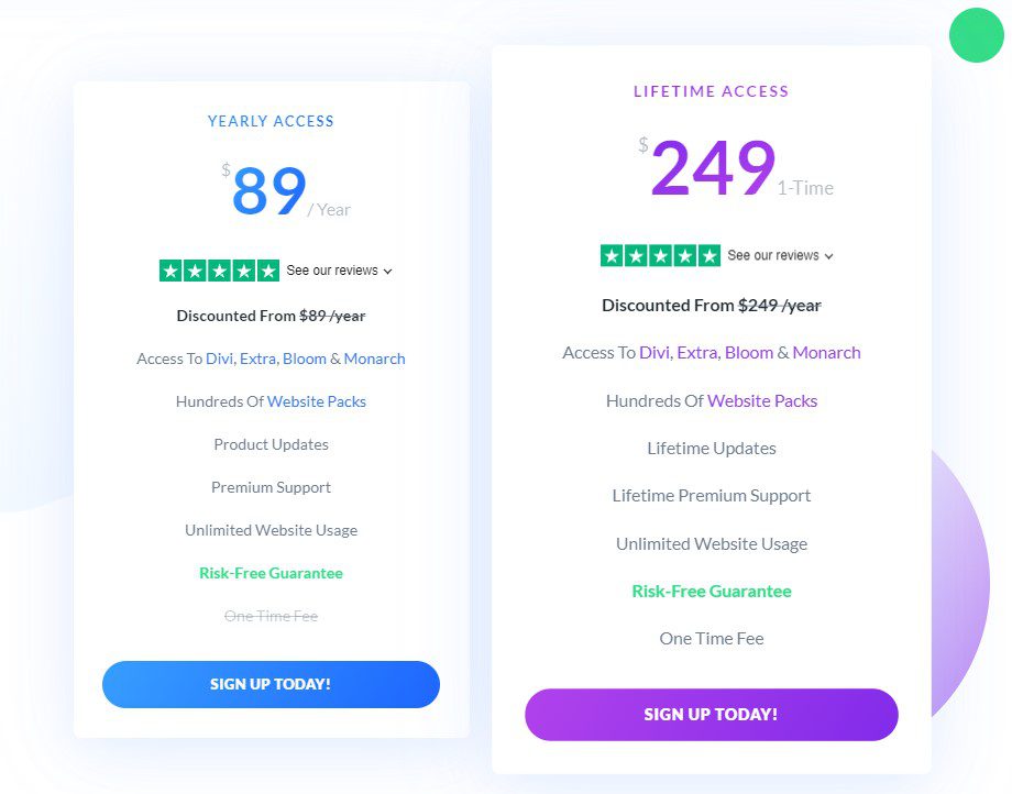 divi vs elementor pricing