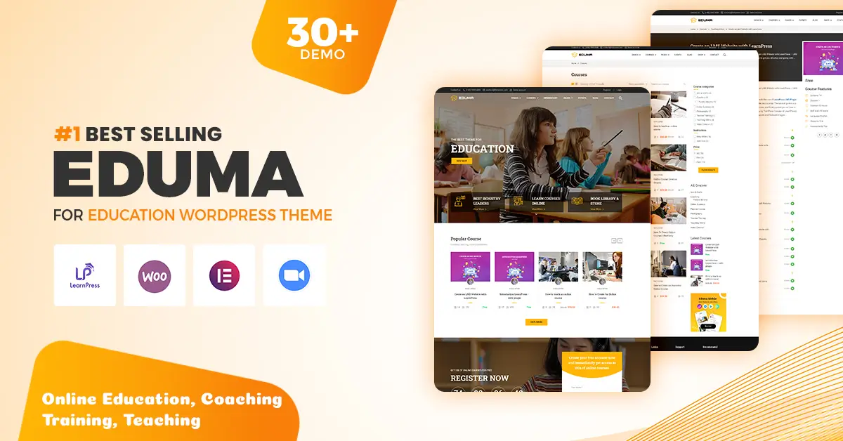 Premium　LMS　for　Online　WordPress　Theme　Education