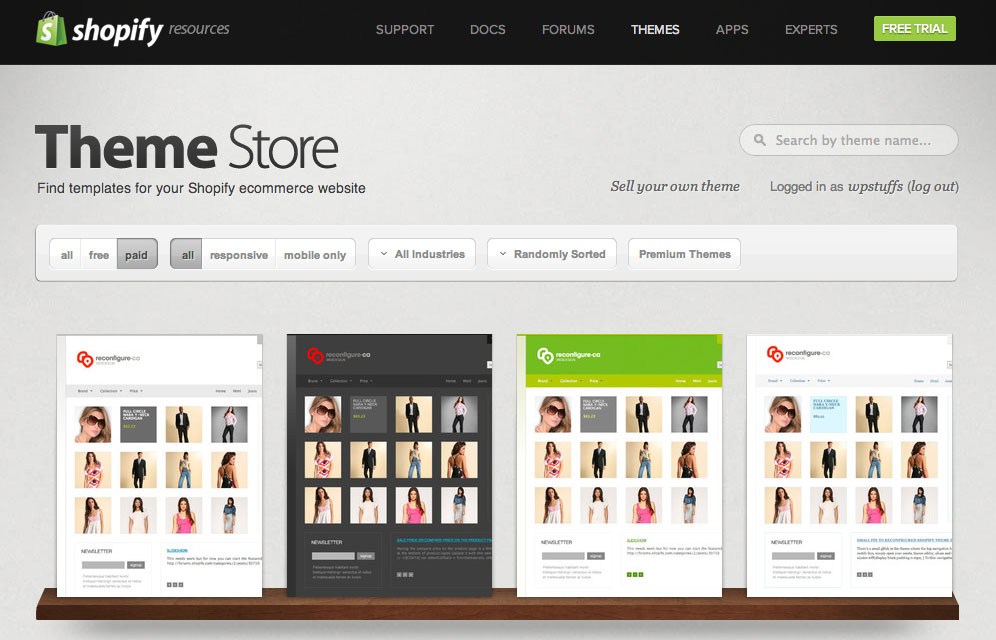 what is a shopify store shopify theme store