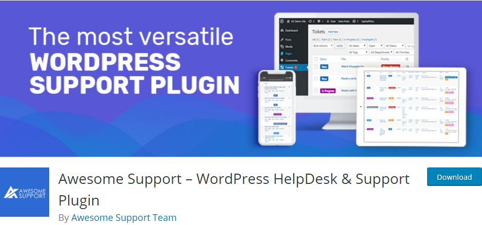 Awesome Support – WordPress HelpDesk & Support Plugin