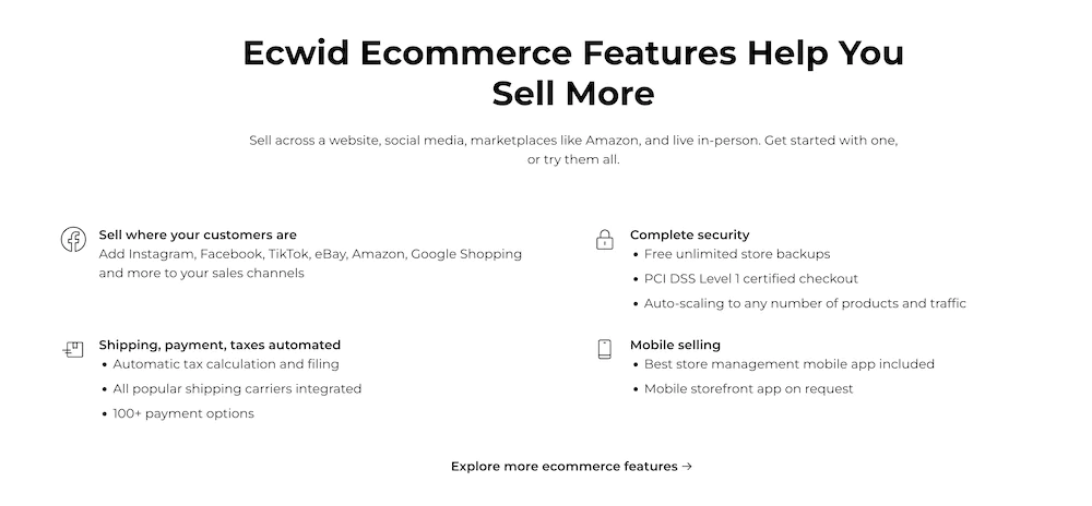 Ecwid Ecommerce Shopping Cart Plugin