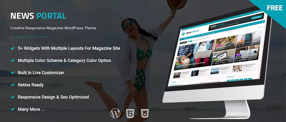 News Portal - Free Magazine WordPress Theme