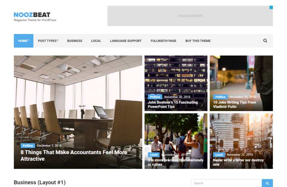 NoozBeat WordPress Theme