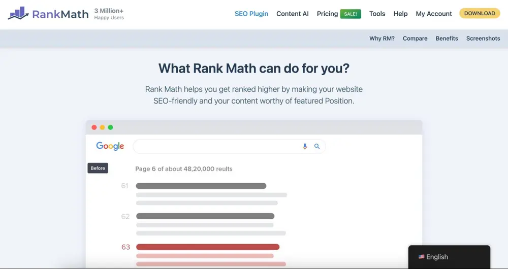 Rank Math SEO plugin