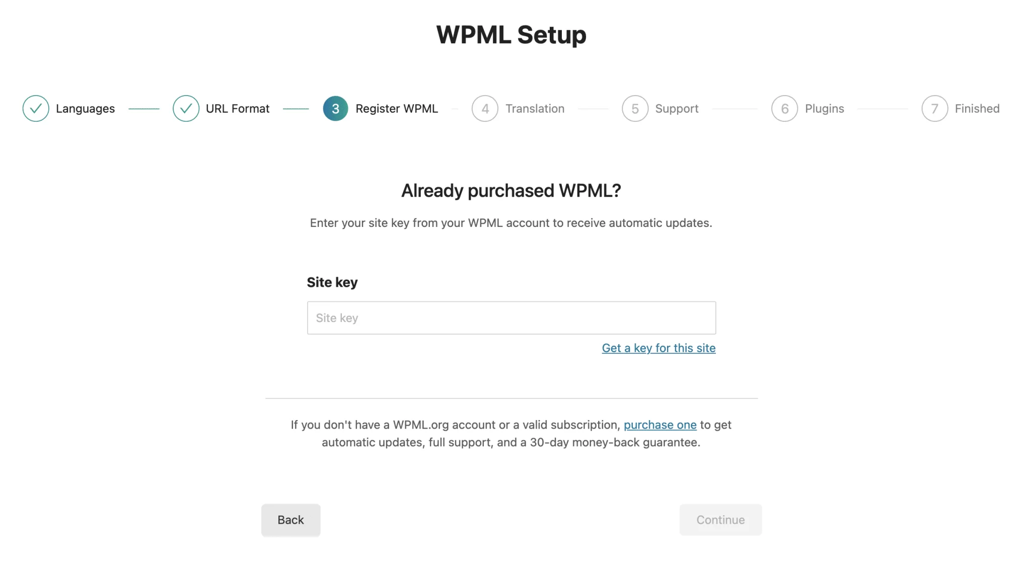 sign up for wpml