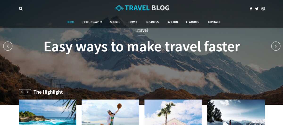 Travel Blog Themes