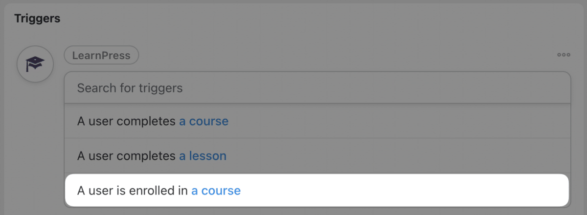 a user is enrolled in a course