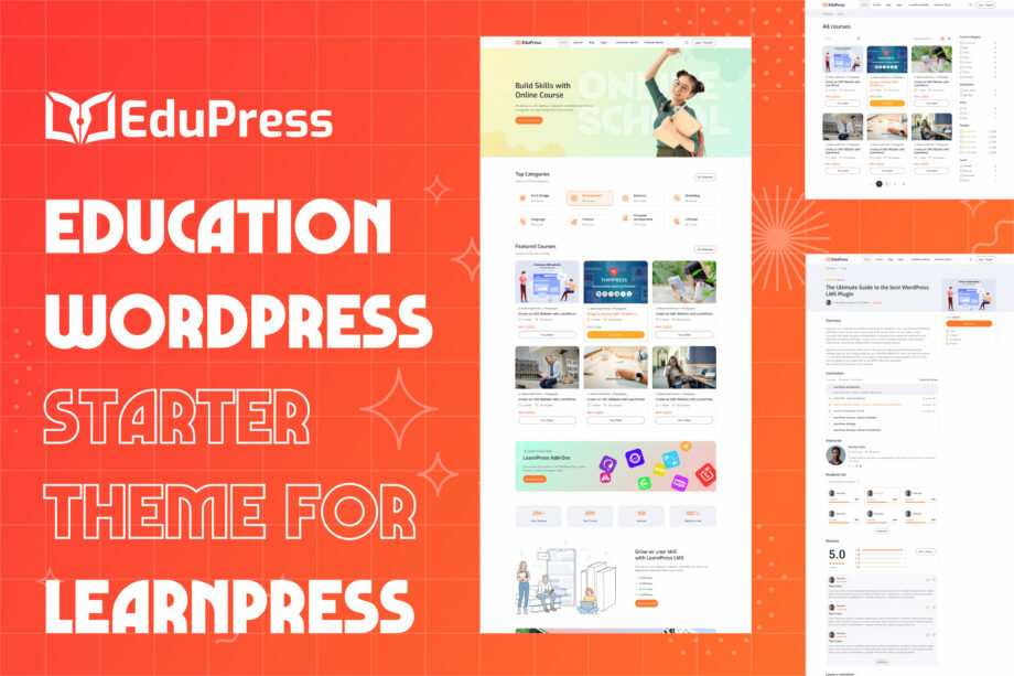 Education WordPress Starter Theme For LearnPress (Free)