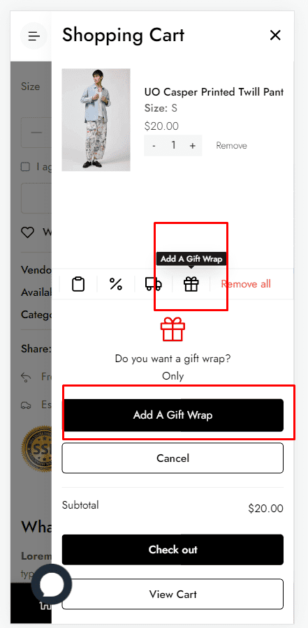responsive gift layout mobile