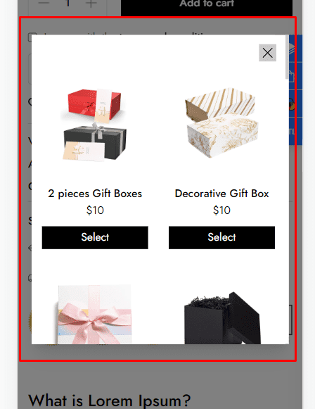 responsive gift layout page