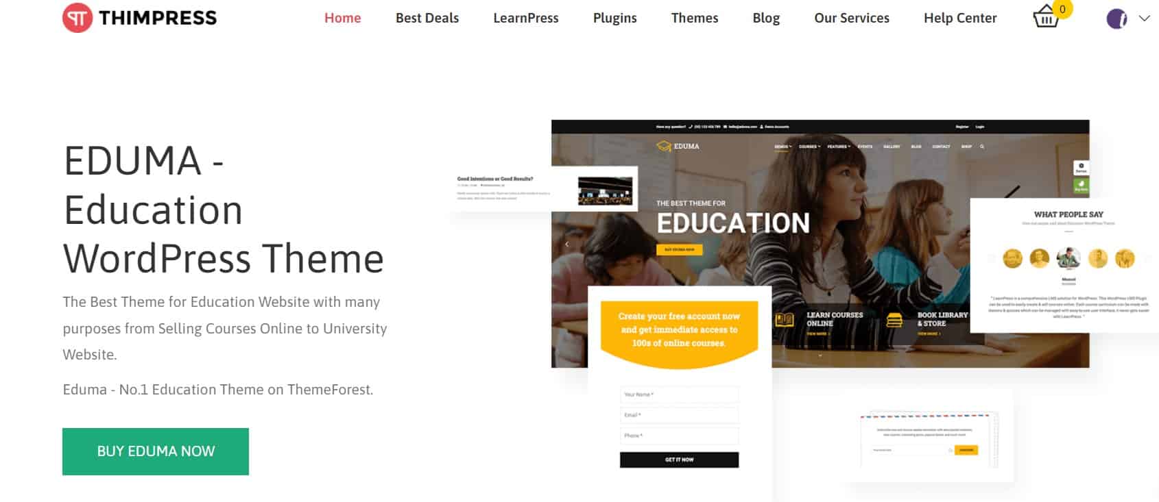 ThimPress Homepage Example Design