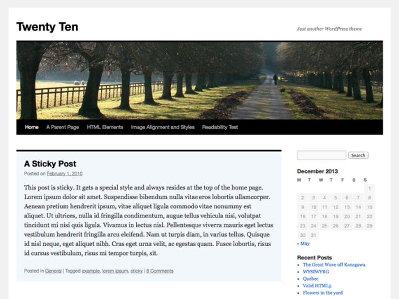 WordPress Default Theme 2010: What Is Default Theme