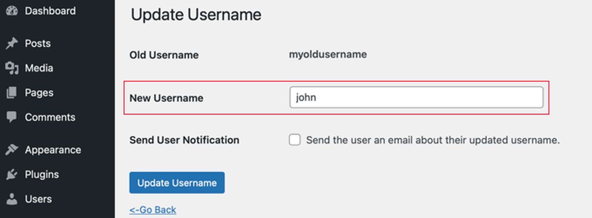 Change the Username of an Administrator