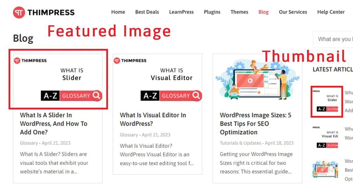 Featured Image vs Thumbnail: What is a Featured image?
