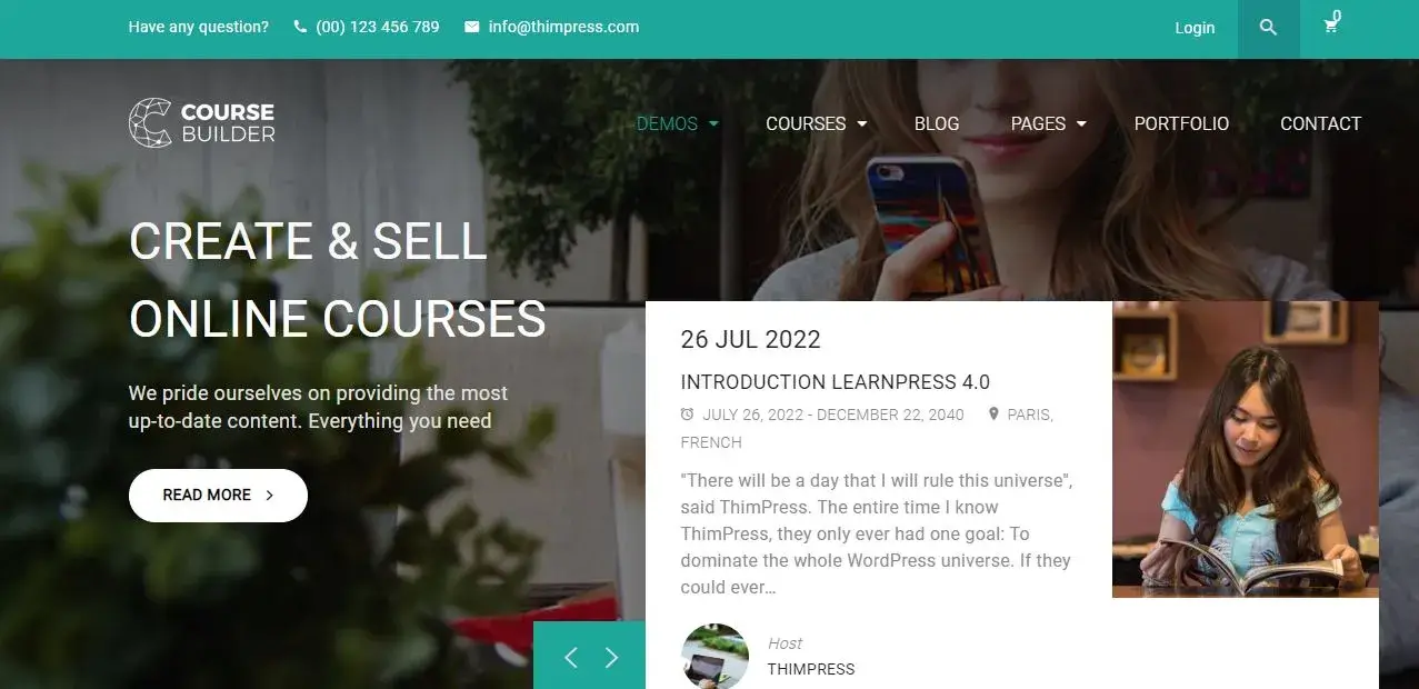 Course Builder LMS Theme