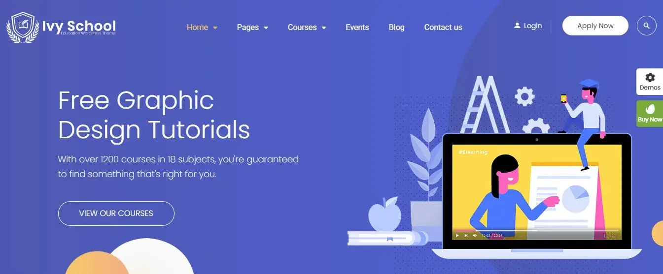 IvyPrep Best Online Course WordPress Theme