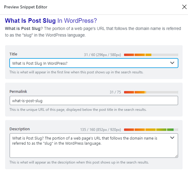 How to Edit a WordPress Slug using Rank Math