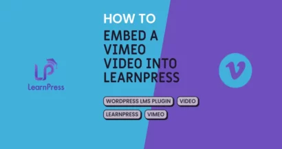 Embed a Vimeo Video into LearnPress