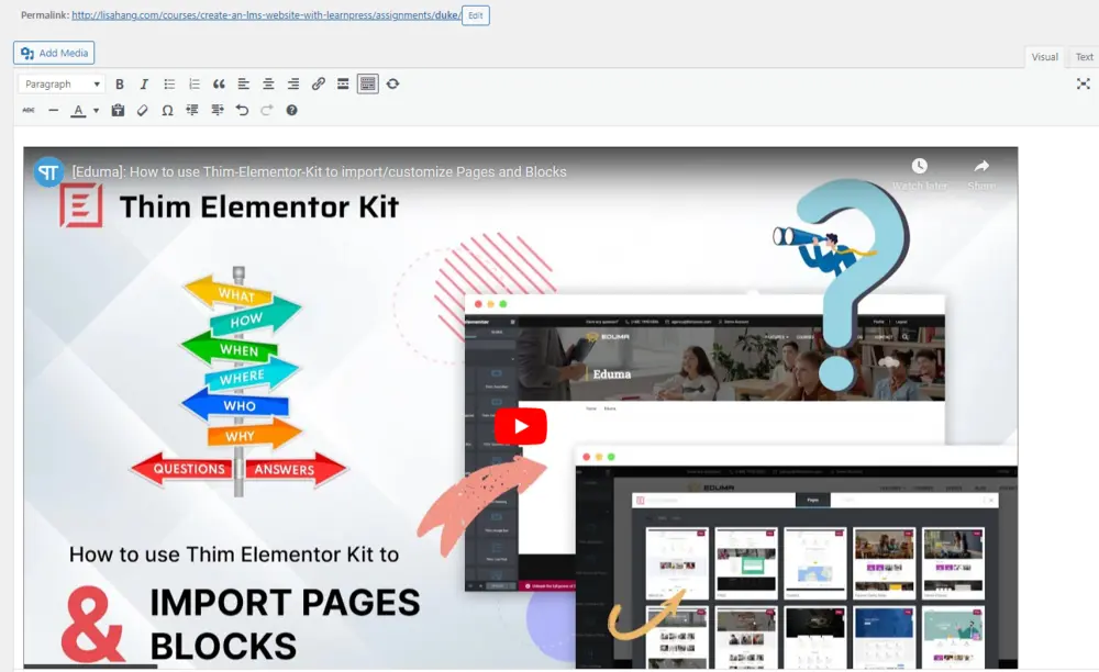 Embed Assignment YouTube