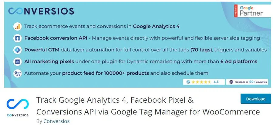 Track Google Analytics 4, Facebook Pixel & Conversions API via Google Tag Manager for WooCommerce