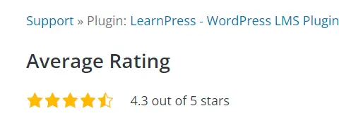 LearnPress Average Rating