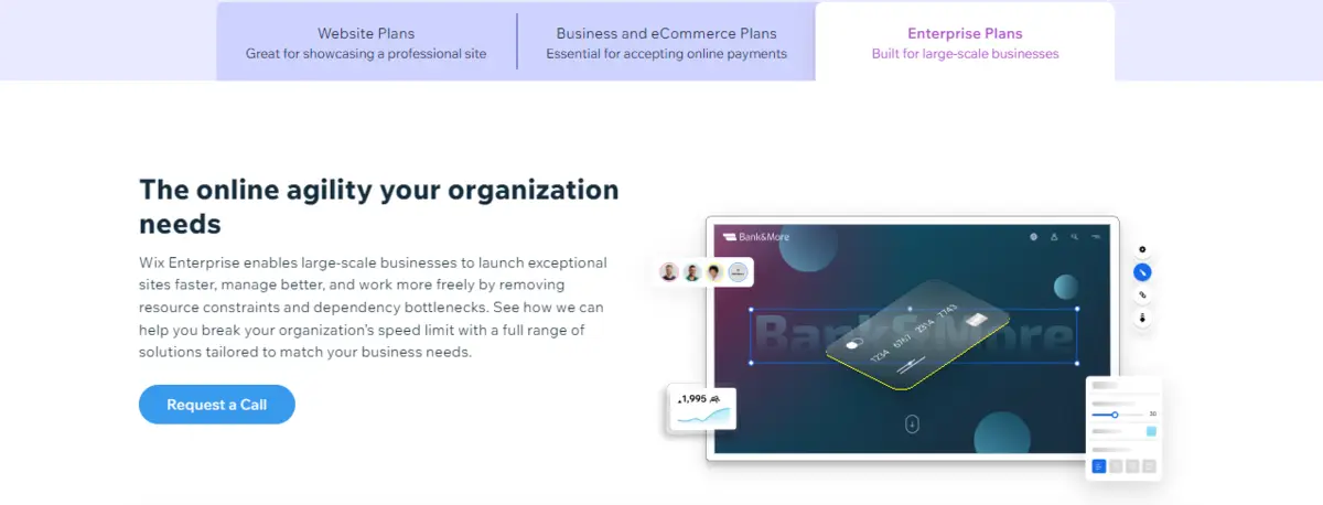 Wix Enterprise Plans