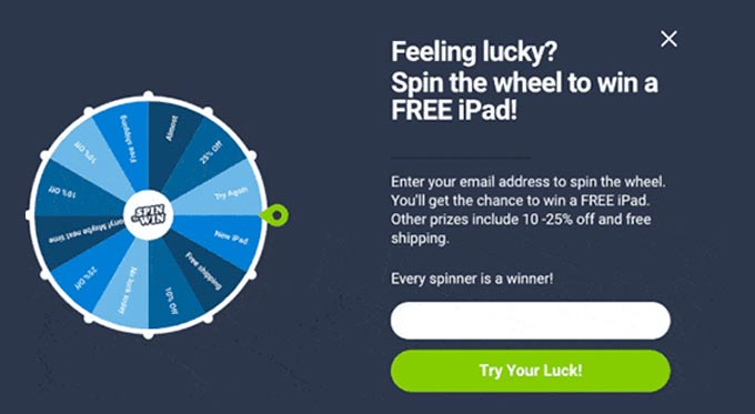 Spin Wheel Popup