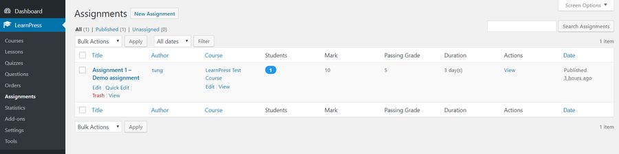 Check Assignments