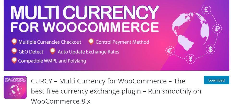 Curcy Multi Currency WordPress Plugin