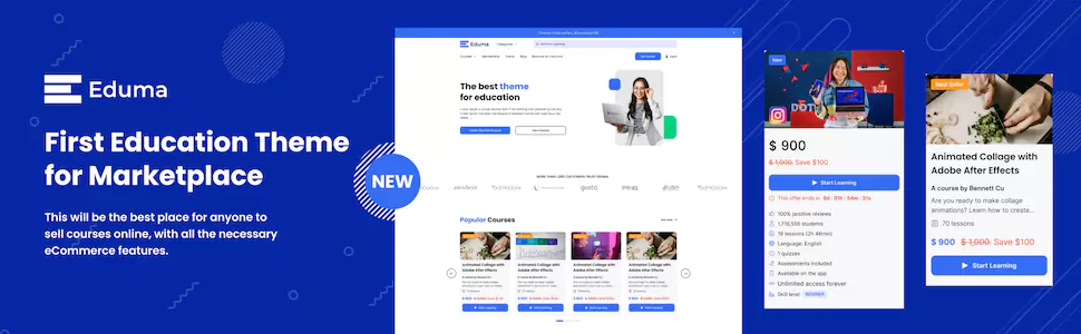 Eduma Marketplace Demo: First Education Theme for Marketplace