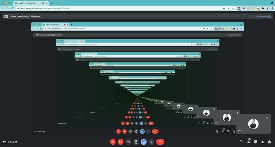 Google Meet Infinity Mirror