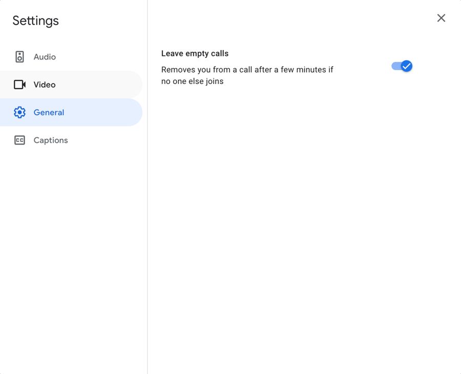 Google Meet Settings