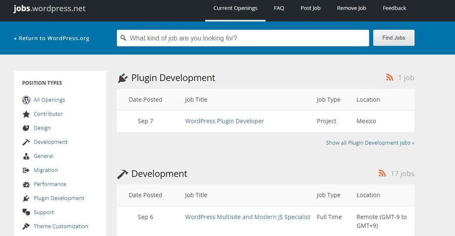 WordPress Jobs