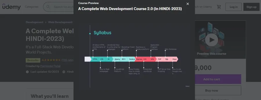 A Complete Web Development Course 2.0 (In HINDI)
