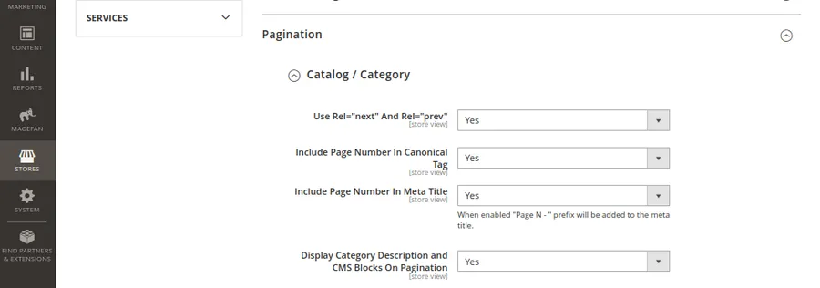 Catalog Category Pagination Settings