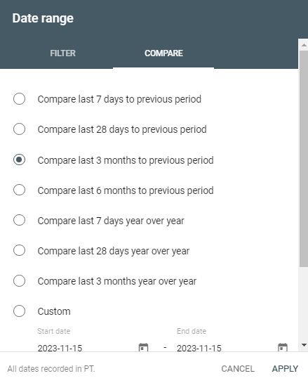 Compare the Performance of a Post Using GSC