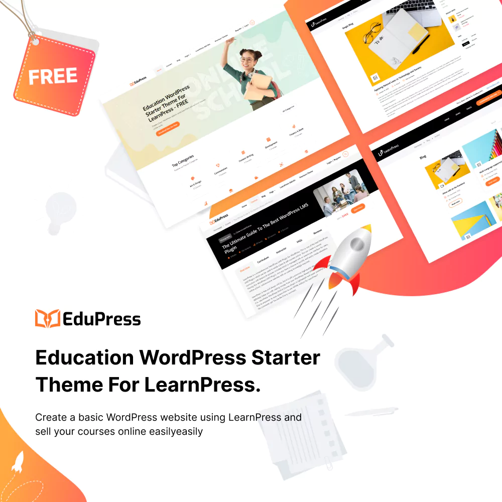 Best Education WordPress Theme for LearnPress: 12 Themes to Unlock eLearning Potential 23 EduPress - LearnPress free theme